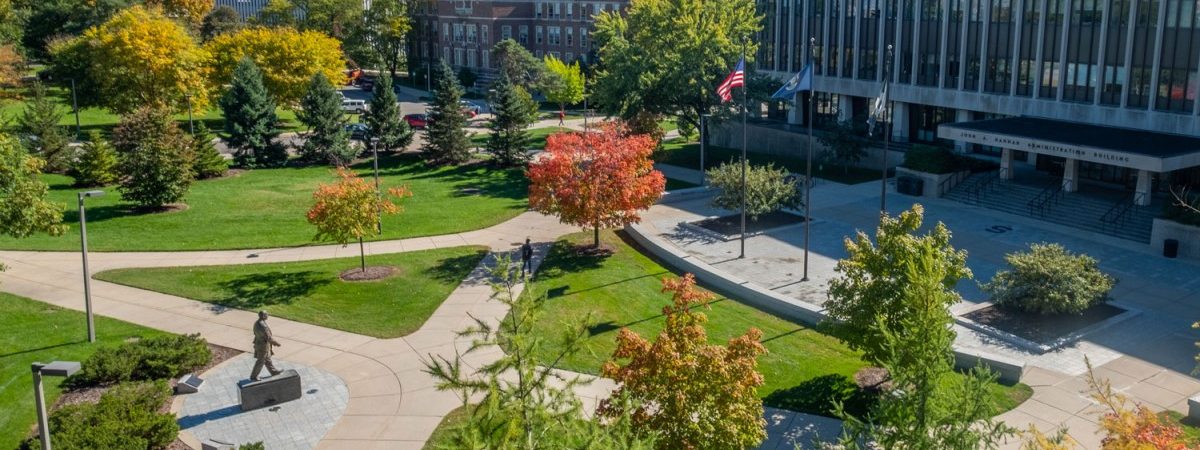 Administration Quad in Summer