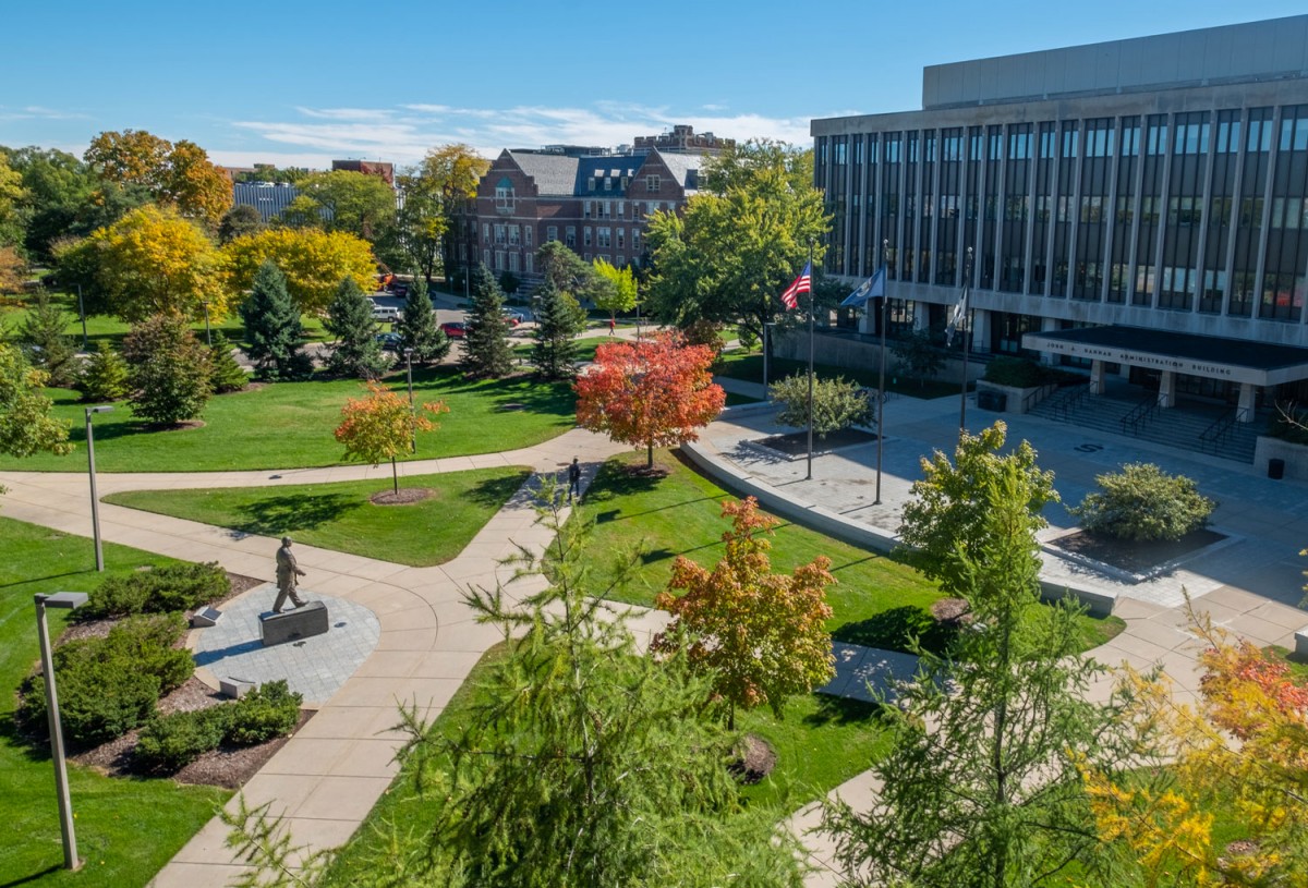 Administration Quad in Summer