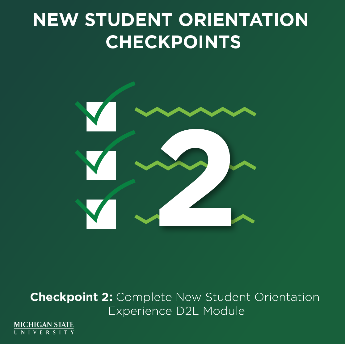 New Student Orientation Checkpoint 02: Complete New Student Orientation Experience D2L Module