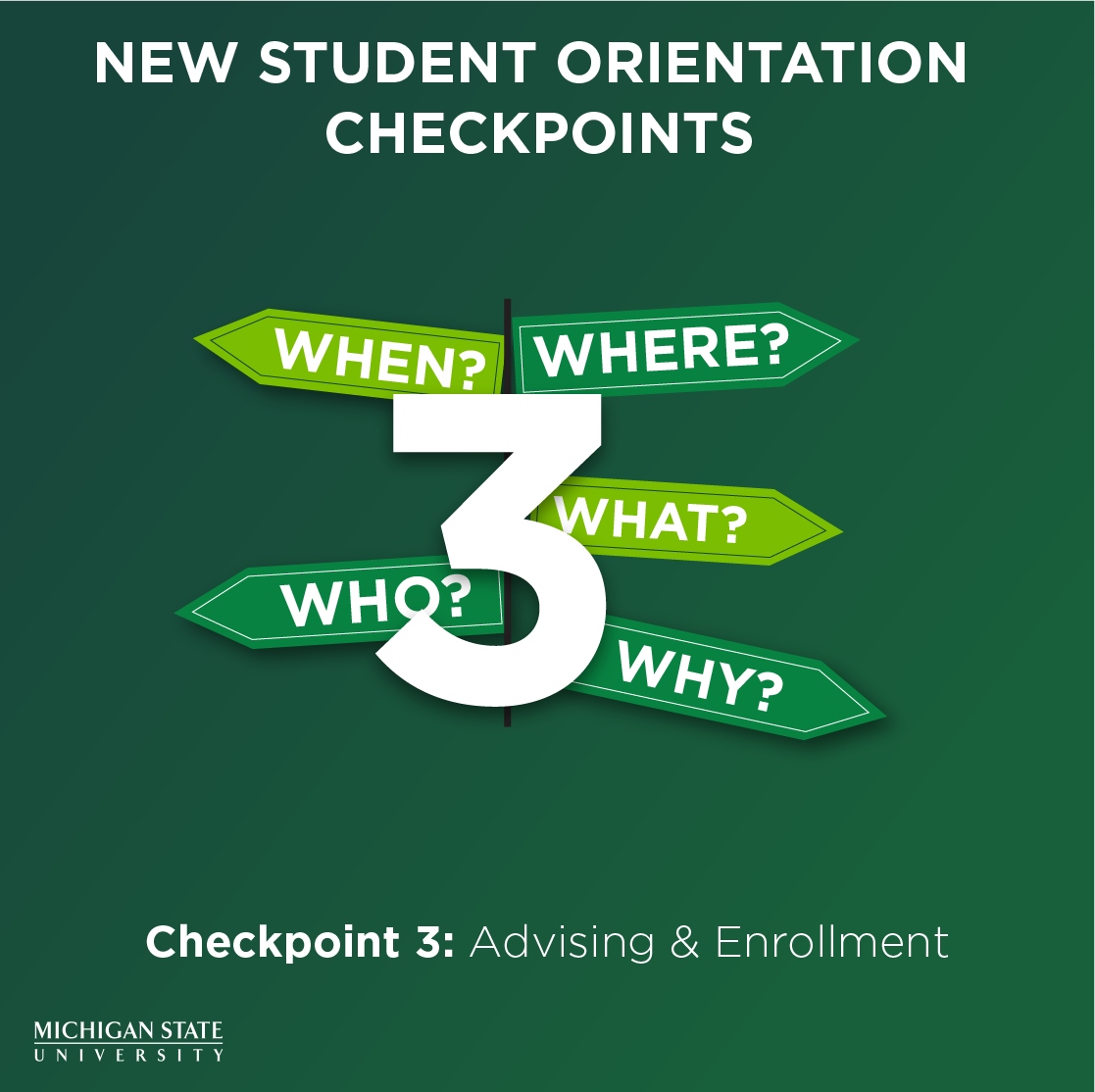 New Student Orientation Checkpoint 03: Advising & Enrollment